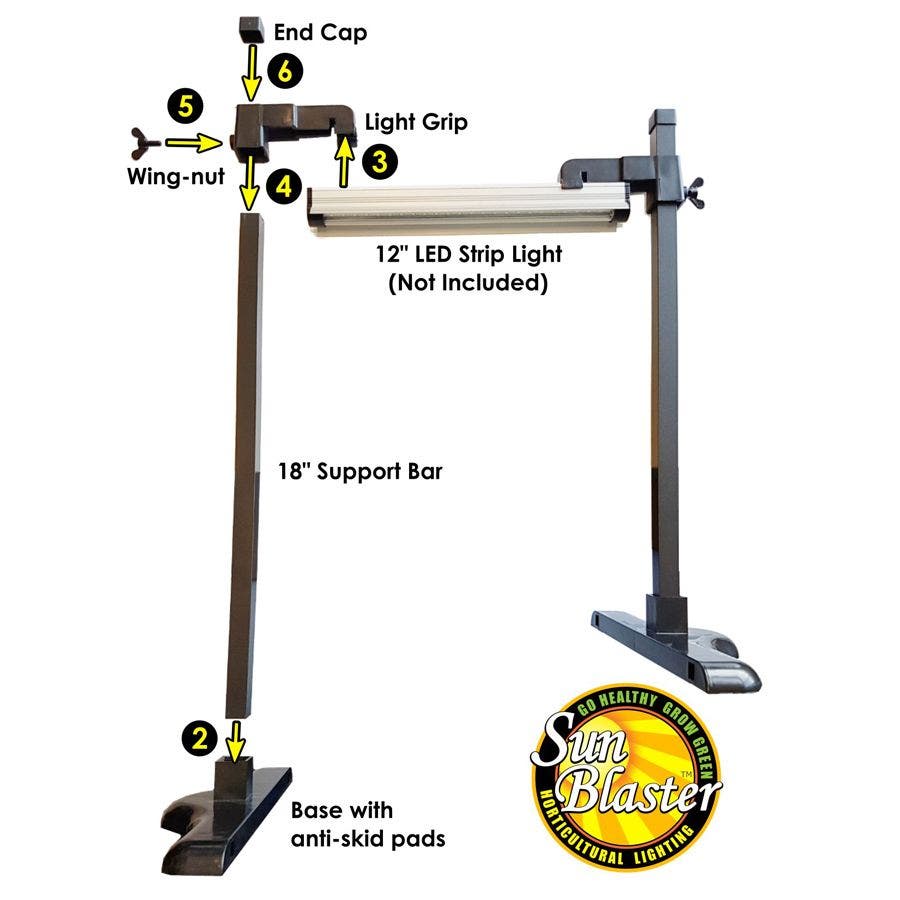 SunBlaster™ 36-inch LED Grow Light and Adjustable Stand Kit