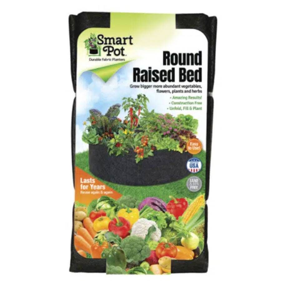 Smart Pot® Round Raised Bed Junior (Black) 50-Gallon Fabric Planter
