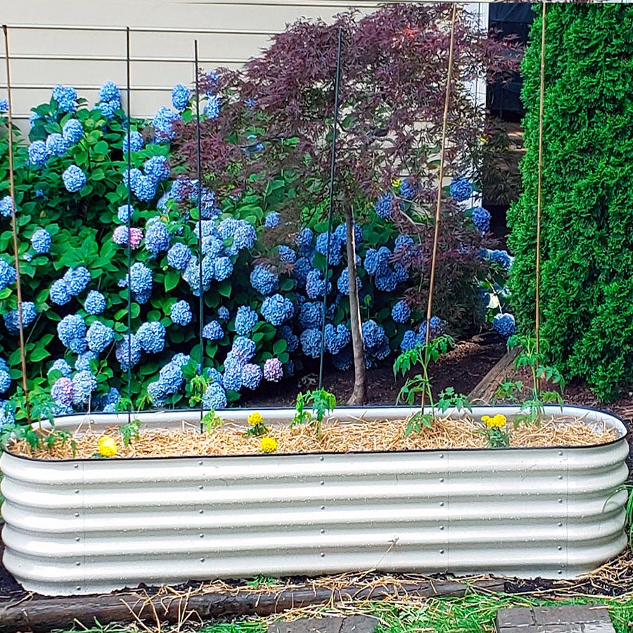 Vego Garden® 17-Inch 9 In 1 Modular Metal Raised Bed (White)