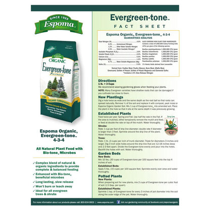 Espoma Organic® Evergreen-tone® Tree & Shrub Food